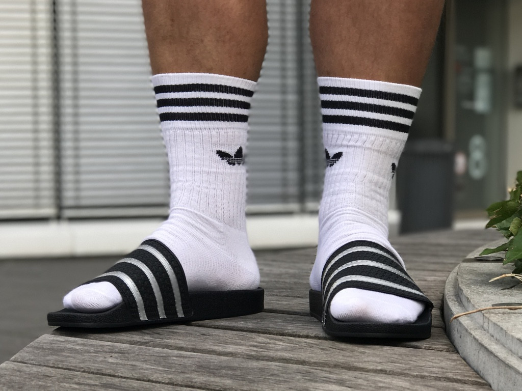 Мужские 41-45 Белые высокие носки Адидас на голень полу гетры носки Adidas высокое качество - фото 4 - id-p1380270404