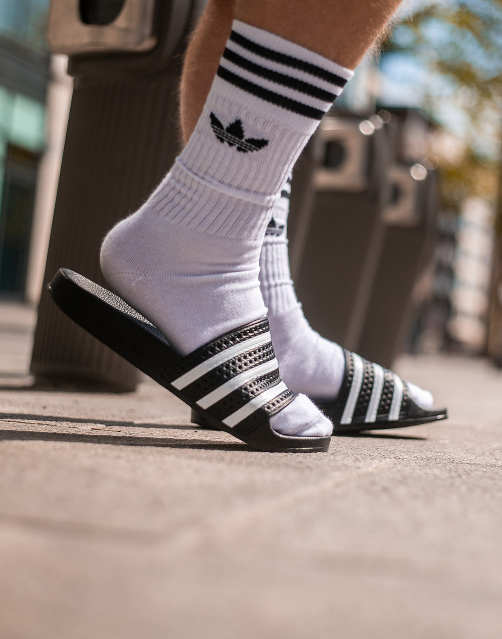 Мужские 41-45 Белые высокие носки Адидас на голень полу гетры носки Adidas высокое качество - фото 7 - id-p1380270404