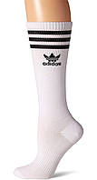 Женские 36-40 Белые высокие носки Адидас на голень полу гетры носки Adidas высокое качество гольфы