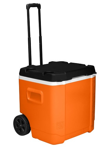 Ізотермічний контейнер на колесах TRANSFORMER ROLLER 60 л, жовтогарячий із чорним, фото 1