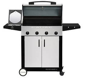 Гриль барбекю газовий Cadac Entertainer 4 Supreme, з 5 горілками, термогрилем, на колесах, Сірий