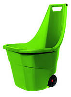 Садова тачка LOAD & GO візок пластиковий господарський двоколісний, 55 л, оливкова