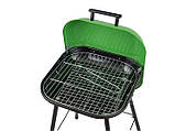Гриль вугільний Time Eco TE-22040B портативний із кришкою для барбекю, Чорний із зеленим, фото 7