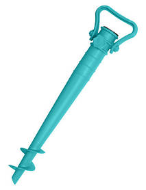 Підставка для пляжної парасольки Time Eco ТЕ-22, бур опора для парасольки для фіксації в піску, блакитний