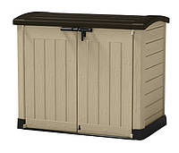 Садовый ящик - шкаф Keter Store-It-Out Arc на 1200 л. для оборудования и инструментов, пластиковый с дверцами