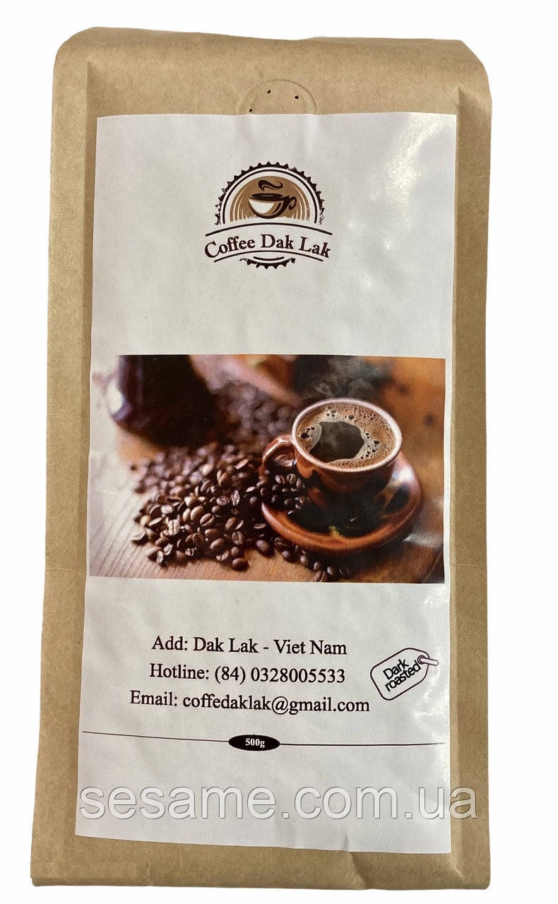 В'єтнамська натуральна Кава в зернах Dak Lak (зерновий) 500 грам (В'єтнам)