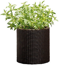 Горщик для квітів 7 л. Cylinder Planter Small, коричневий