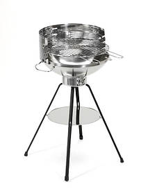Барбекю Ferraboli 214 GIRASOLE INOX, мангал для барбекю круглий, з регульованою висотою решітки, Металік