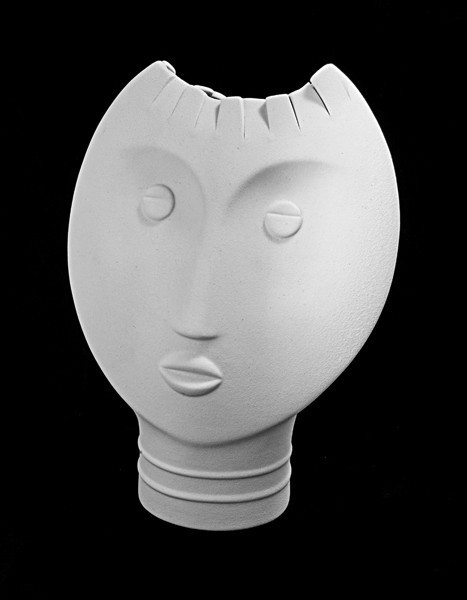 Ваза VM157/C "Обличчя" 26 см, білий., фото 1