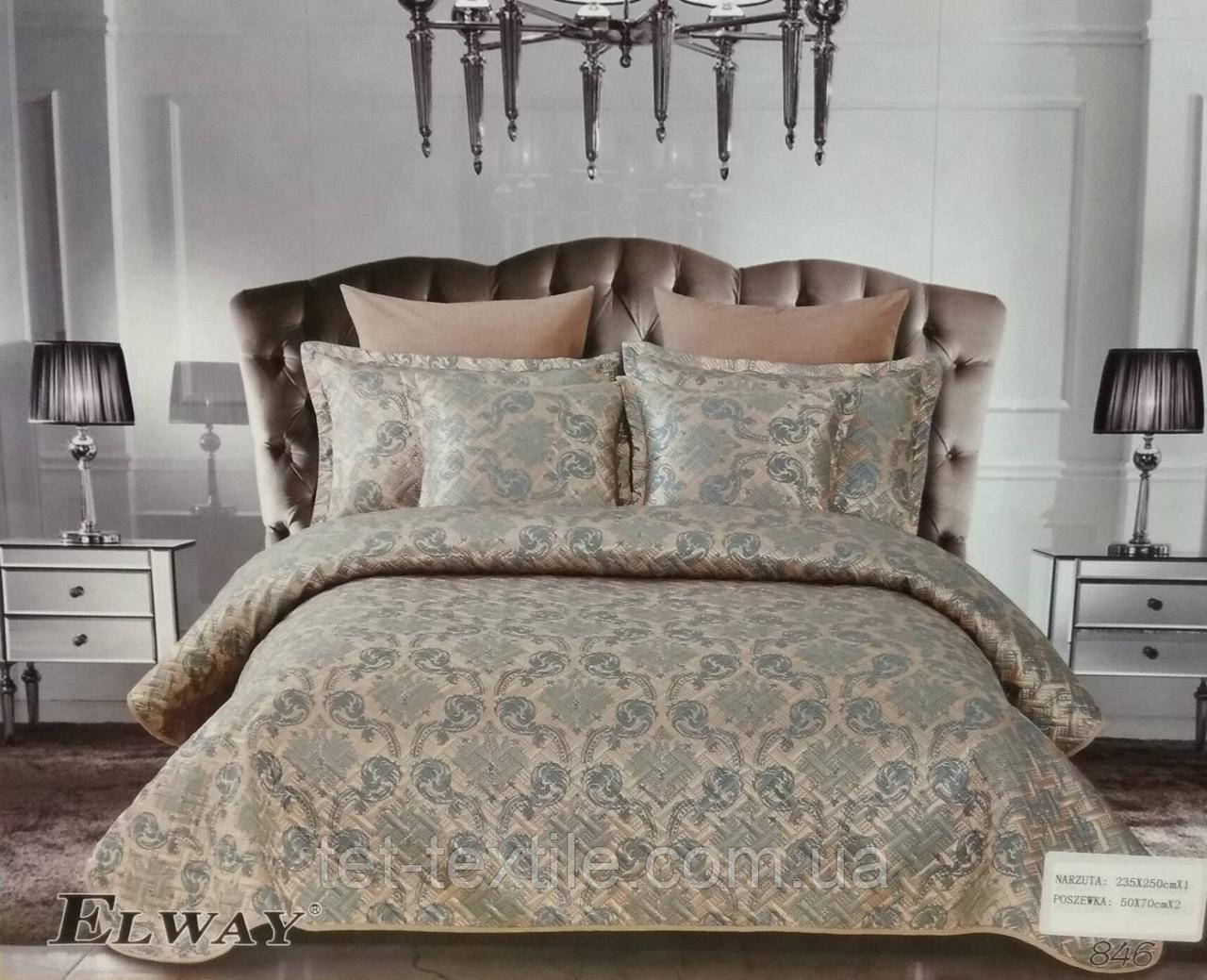 Покривало атласне з наволочками Elway