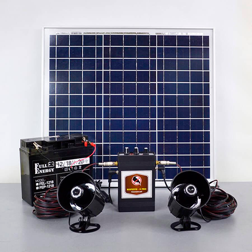 Звуковий відлякувач птахів КОРШУН-8 SOLAR з акумулятором і із сонячною панеллю на 30 Вт