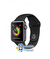 Apple Watch Series 3 (GPS) 38mm Space Gray Aluminum Case with Black Sport Band (MTF02)