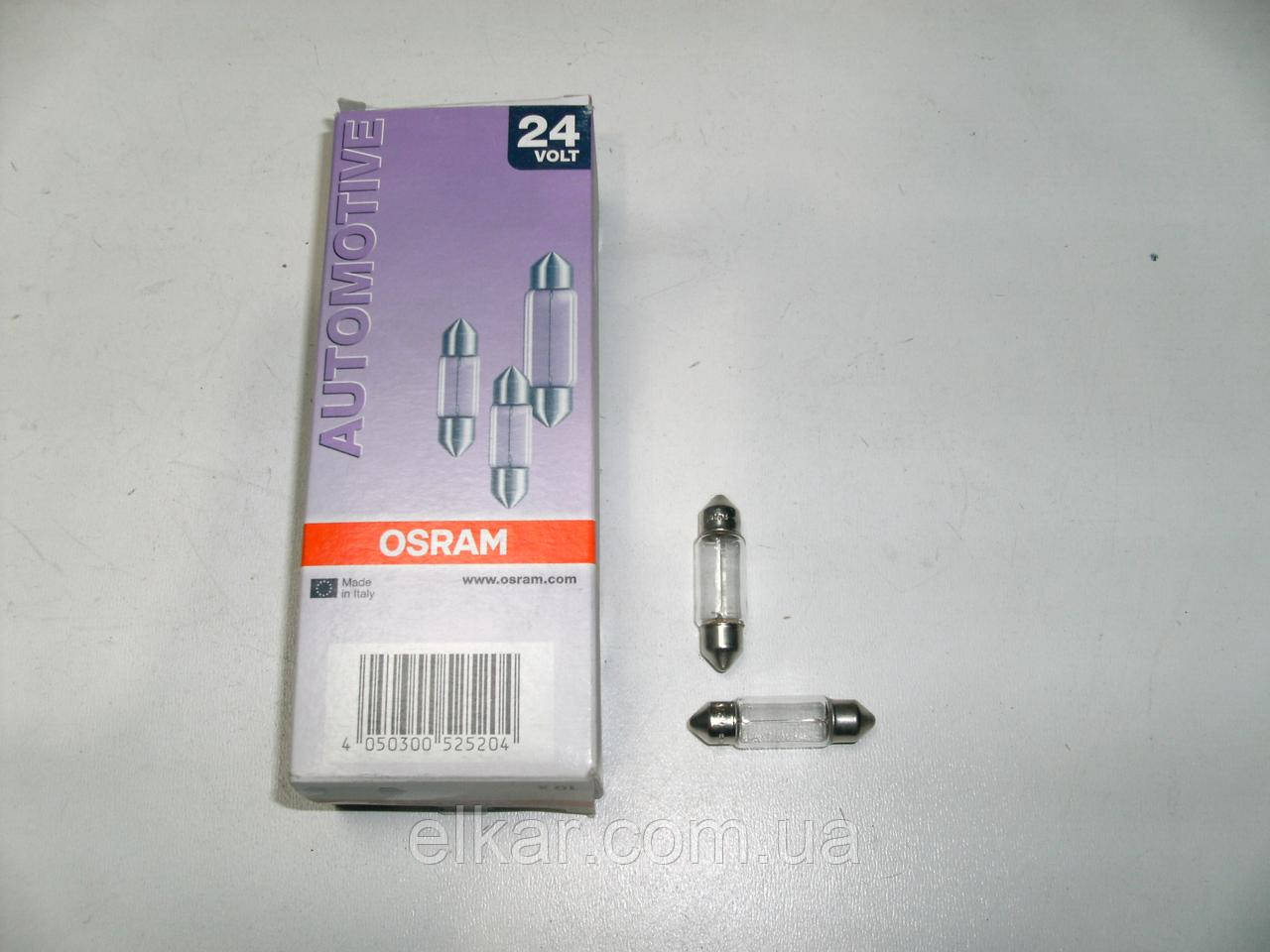 Лампа OSRAM 6423 24V софітна C5W24V 5W SV8.5-8 (l = 35 mm), фото 1