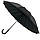 Велика напівавтоматична парасоля-тростина на 16 спиць від Flagman, чорний, 740, фото 2