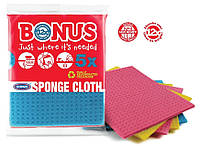 Универсальные салфетки - мочалки целлюлозные Bonus B156 Sponge Cloth 5шт