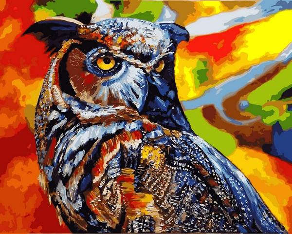 Картини за номерами 40х50 см Babylon Райдужний філін (VP 1347), фото 1