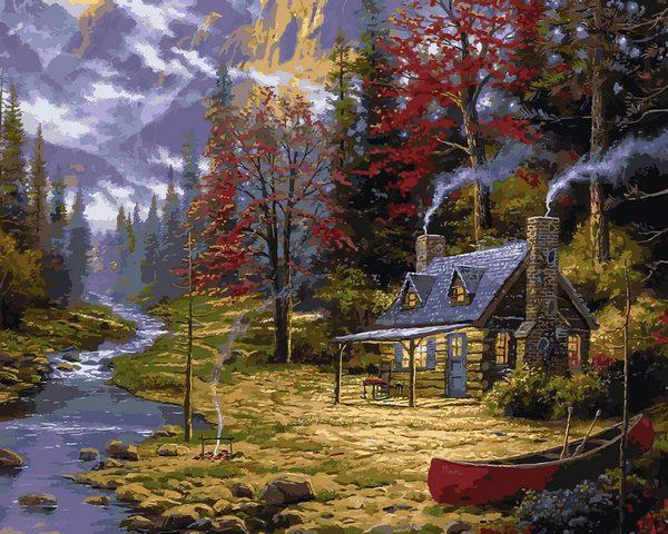Картини за номерами 40х50 см Babylon Томас Кінкейд Спогад про риболовлю (VP 1350), фото 1