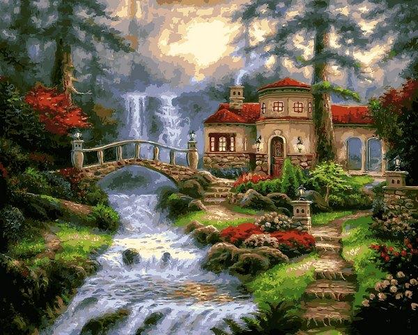 Картини за номерами 40х50 см Babylon Томас Кінкейд Водоспади (VP 1354), фото 1