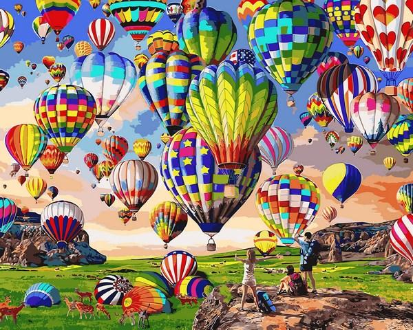 Картини за номерами 40х50 см Babylon Повітряні кулі (VP 1360), фото 1