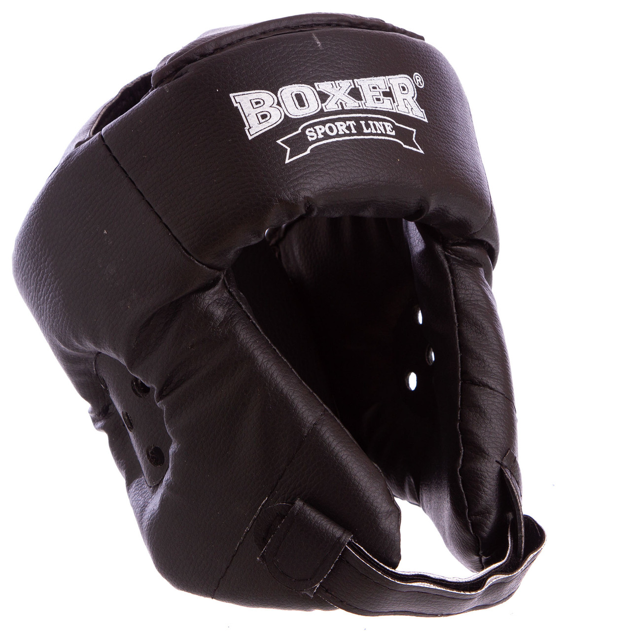 Шолом боксерський відкритий із посиленим захистом верхівки Boxer 2030 розмір L Black