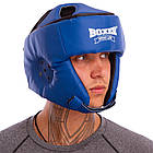 Шолом боксерський відкритий із посиленим захистом верхівки Boxer 2030 розмір XL Blue, фото 7