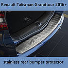Захисна накладка на задній бампер для Renault Talisman Grandtour 2016+ /нерж.сталь/