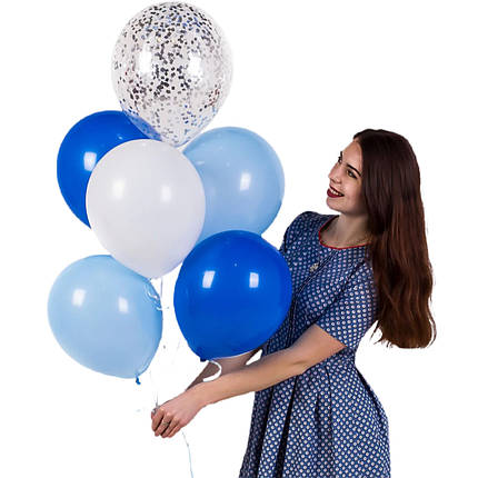 Кулі день народження в синьому кольорі, фото 2