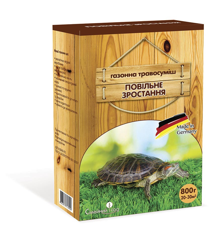 Газонна трава Повільнозростаюча Сімейний Сад - 0,8 кг