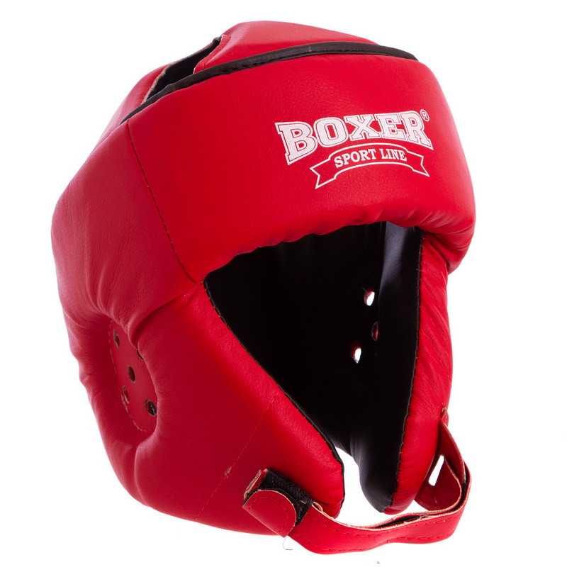 Шолом боксерський відкритий із посиленим захистом верхівки Boxer 2030 розмір L Red