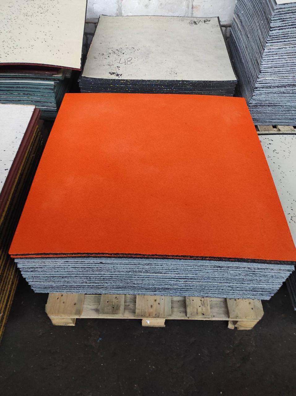 Гумова плитка з EPDM крихти Помаранчева. ORANGE 550. 20 мм товщина.