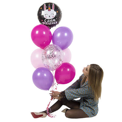 Кульки з гелієм на день народження для дівчинки, фото 2