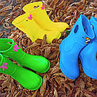 Бірюзові дитячі гумові чоботи з пінки, м'ятні для дівчаток та хлопчиків, фото 10