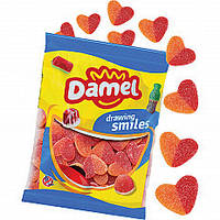 Желейные конфеты без глютена Персиковое сердце Damel Strawberry Peach Heart 1 кг Испания