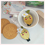 Оригінальні заколочки для волосся. Лимони на шпильці, фото 3