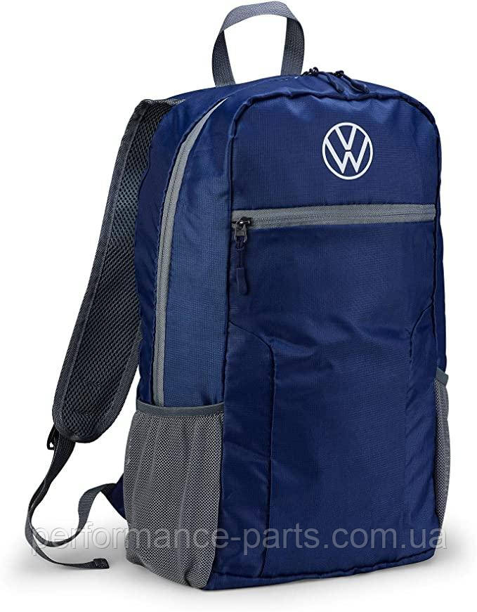 Складаний рюкзак Volkswagen Logo Foldable Backpack, Blue/Grey, артикул 000087329F, фото 1