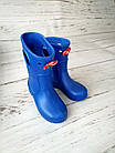 Сині дитячі гумові чоботи з піни для хлопчика або дівчинки, фото 2