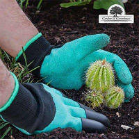 ОПТ Садові рукавички з кігтями Garden Gloves для саду і городу з пластиковими наконечниками