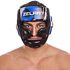 Шолом боксерський із повним захистом Zelart 1320 розмір L Blue-Black, фото 5