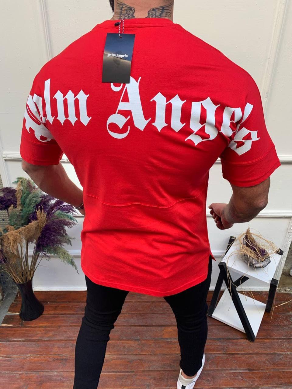 Чоловіча футболка Palm Angels oversized M734 червона S, М, фото 1