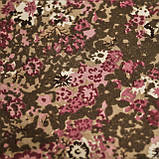 Штапель принт "дрібна квітка акварель" рожевий, фото 3