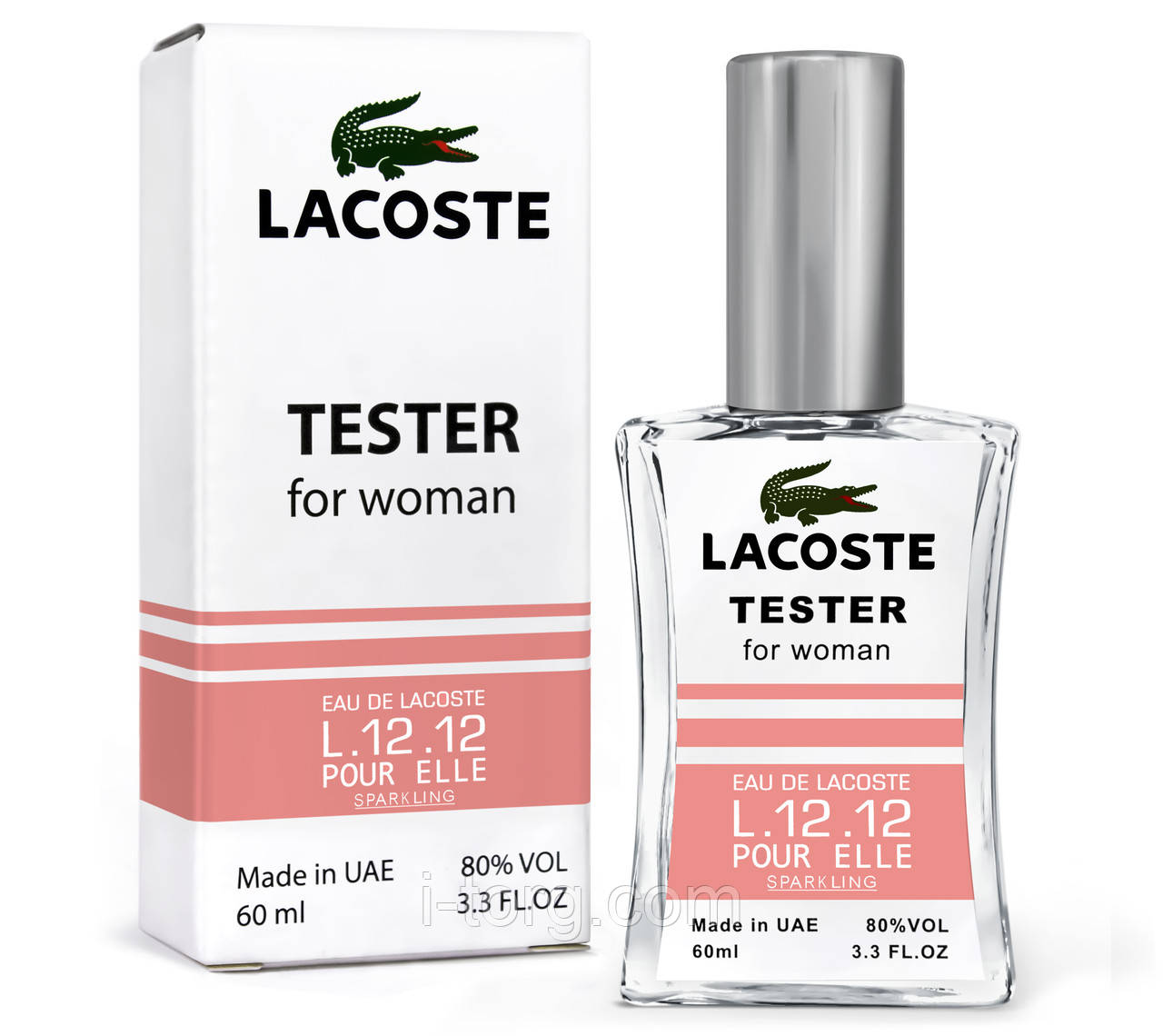 Тестер жіночий Lacoste Eau De L.12.12 Pour Elle Sparkling, 60 мл. NEW