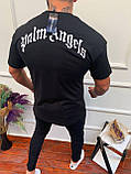 Чоловіча футболка Palm Angels Bear M738 чорна М, XL, фото 2