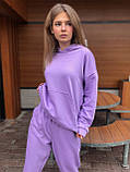 Спортивний костюм жіночий оверсайз бузковий Київ, фото 2
