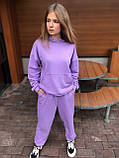 Спортивний костюм жіночий оверсайз бузковий Київ, фото 7