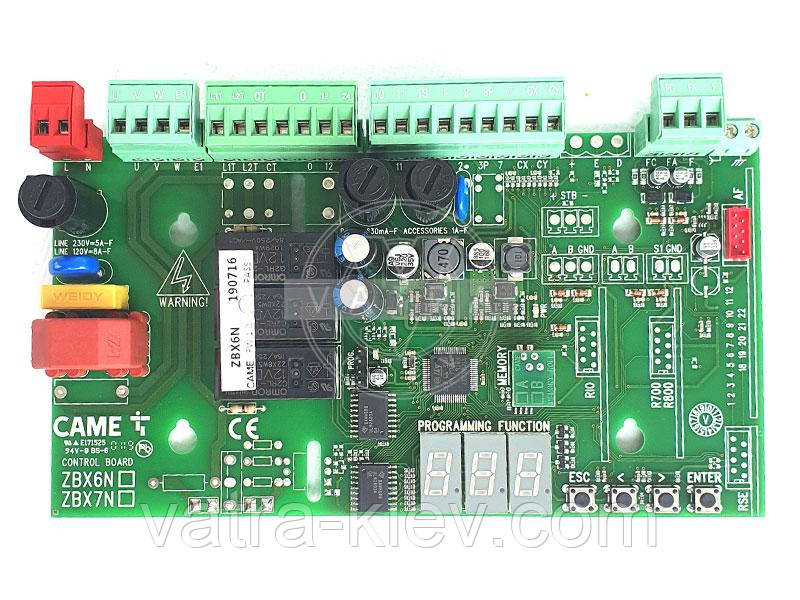 Блок управления CAME ZBX6N контроллер на замену ZBX74-78