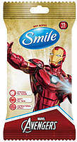 Влажные салфетки Smile Marvel антибактериальные 15 шт (4823071614770)