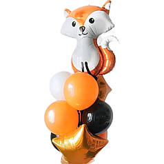 Композиції з повітряних куль на день народження з фольгированной фігурою Лисиця