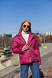 Жіноча стильна яскрава стьобаний куртка К-192, фото 5