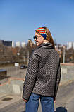 Жіноча стильна яскрава стьобаний куртка К-192, фото 7