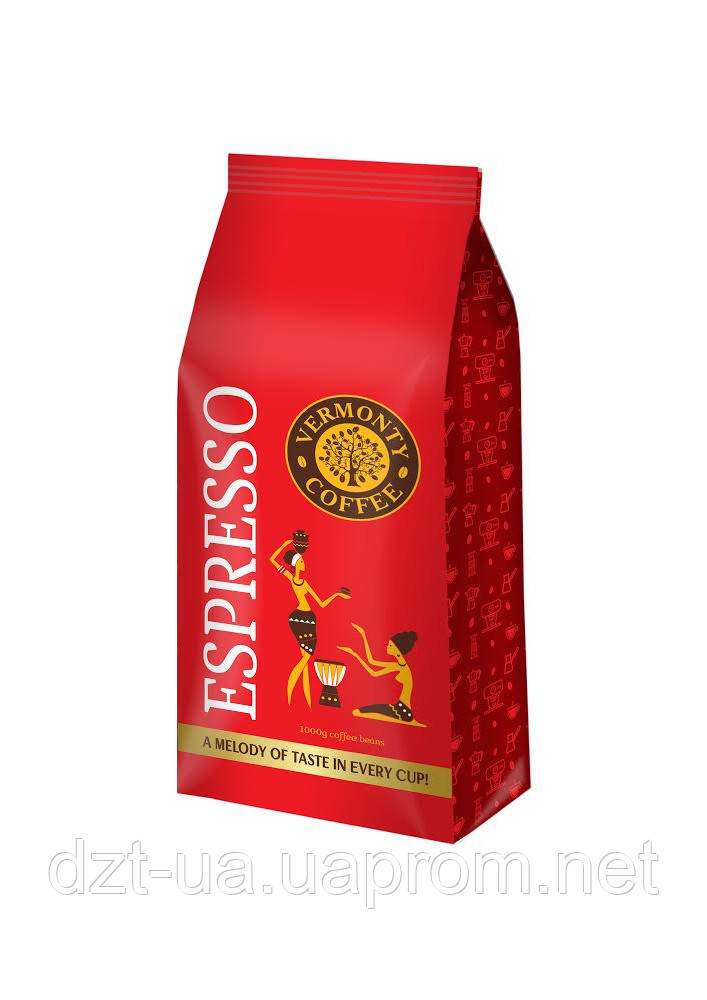 Кава в зернах VERMONTY ESPRESSO. Арабіка 20% Рабуста 80%